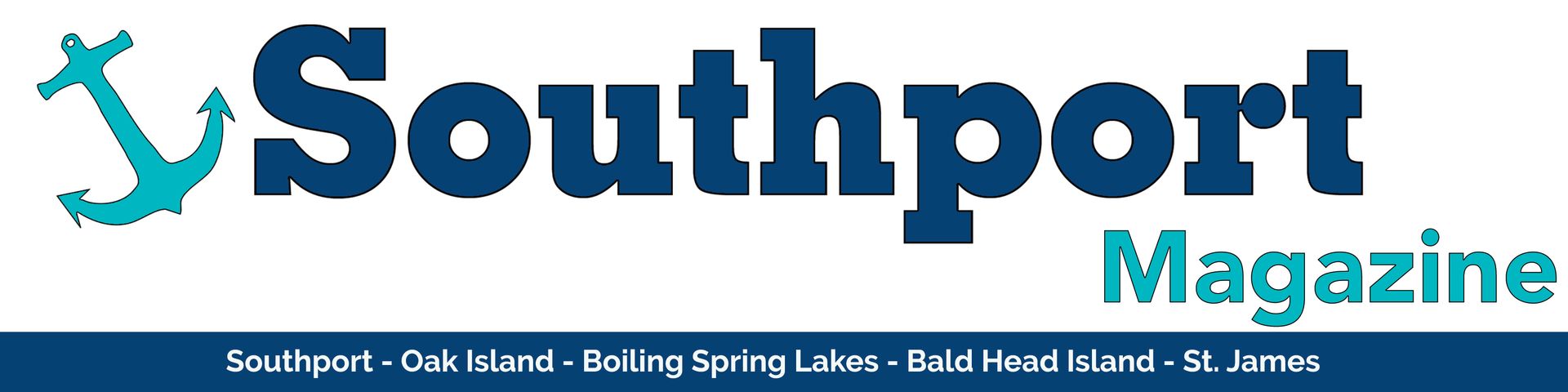 Southport Magazine logo with blue anchor and skyline, tagline below in small text