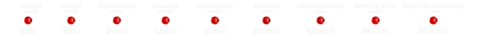 Thin horizontal light-gray bar with three small red dots near the top left.