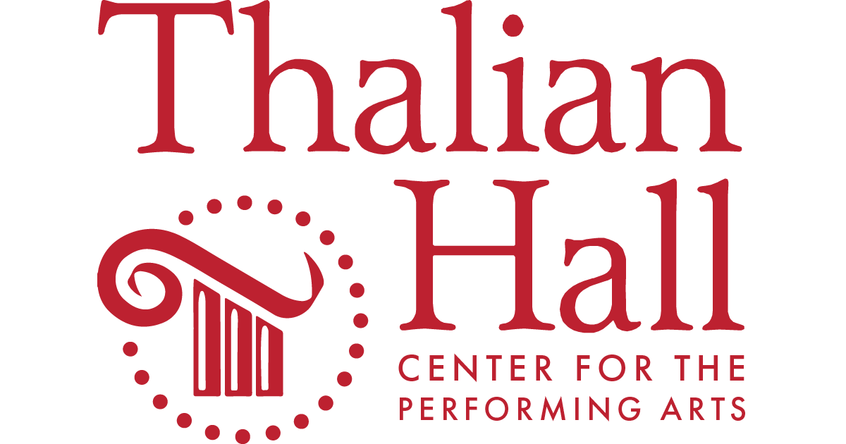 Thalian Hall Center for the Performing Arts logo in red with a stylized column and dotted circle