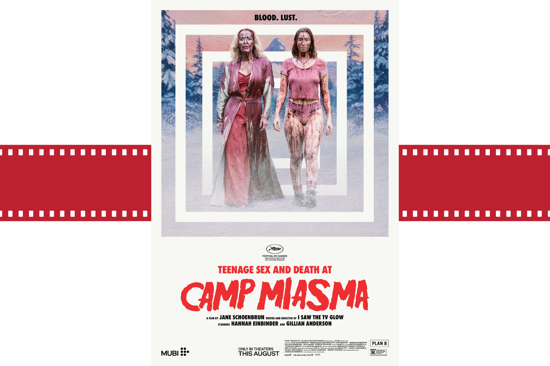 Movie poster with a blurred martial artist in white, red filmstrip borders, and the title “TONY” at bottom.