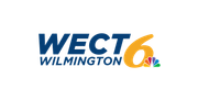 WECT Wilmington logo with blue text and orange “6” beside the NBC peacock
