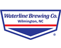 Waterline Brewing Co. Wilmington, NC logo in blue and red