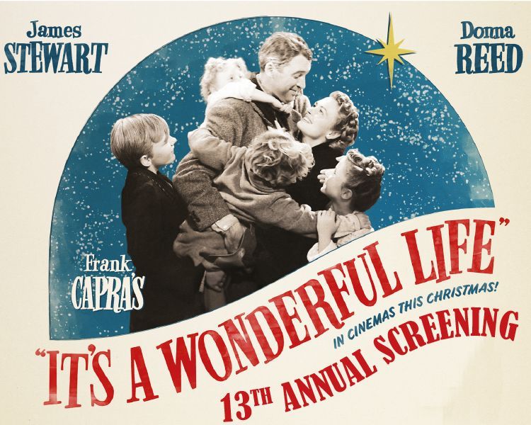 “It’s a Wonderful Life” poster with James Stewart, Donna Reed, and Frank Capra, 13th annual screening