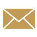Tan envelope icon on a white background