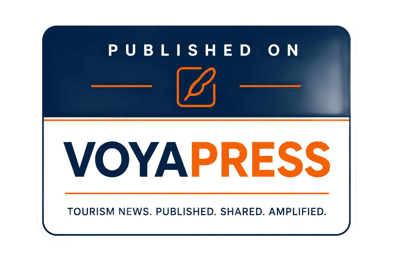 VOYAPRESS logo on a blue-and-white badge with “Published on” and “Tourism news. Published. Shared. Amplified.”