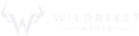 White Wildbeest Media logo with a stylized animal head icon on a light background