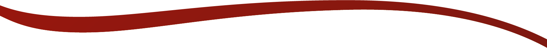 Maroon curved decorative line with a black horizontal shadow on a white background