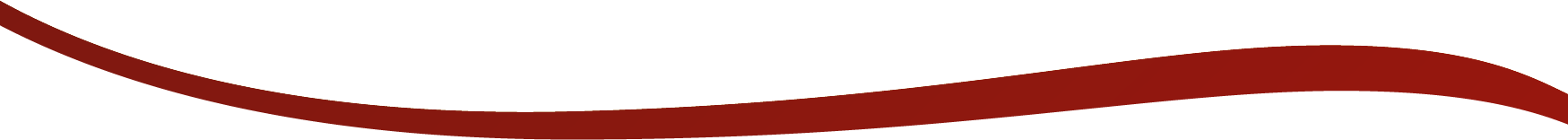 Thin maroon ribbon or curved line across the top of a white background