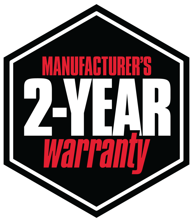 A logo for a manufacturer 's 2 year warranty.