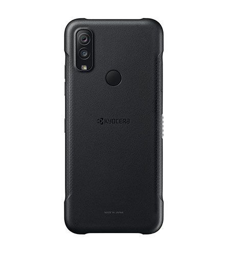 The back of a black samsung galaxy s20 plus case.