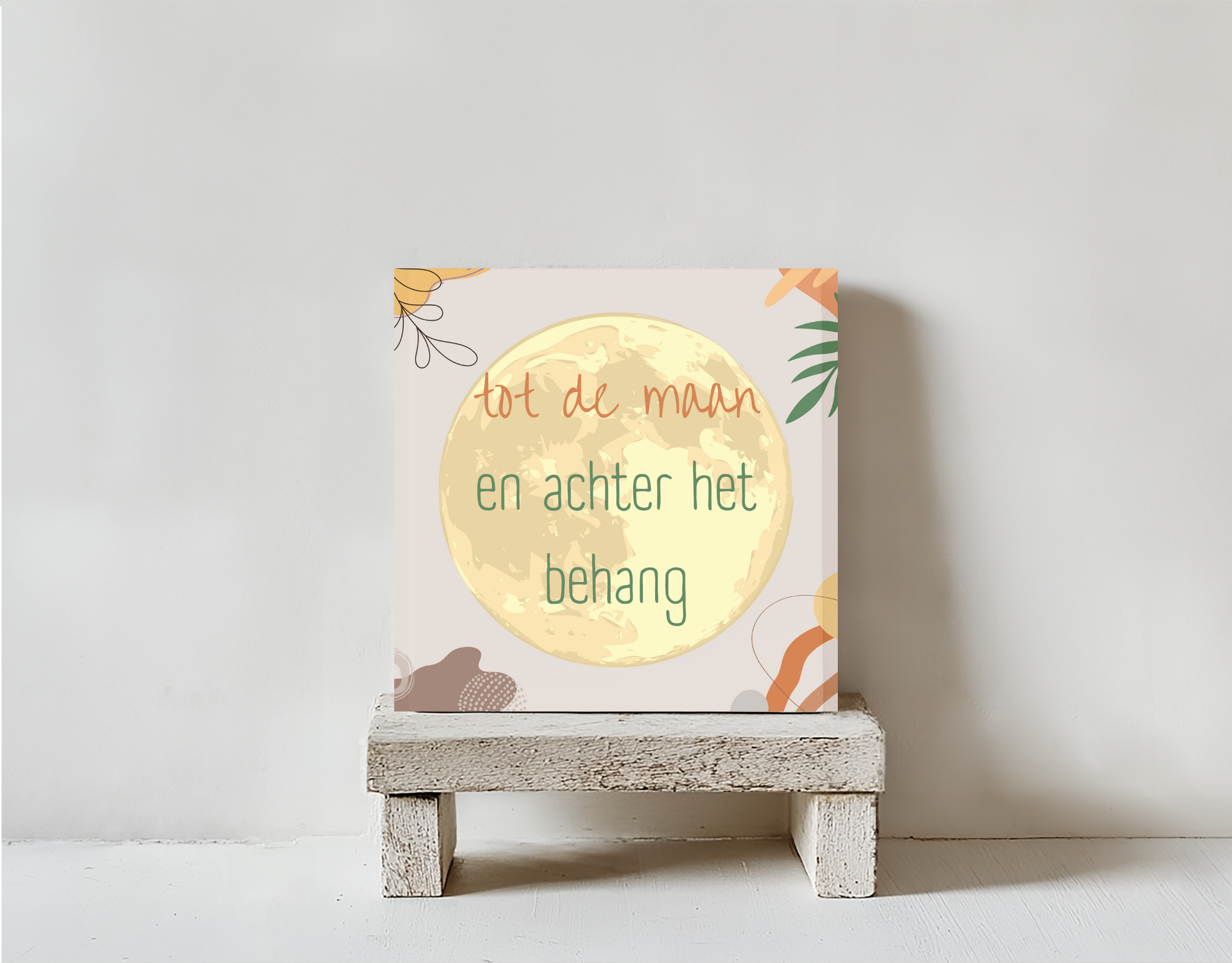 Tegeltje maan steen