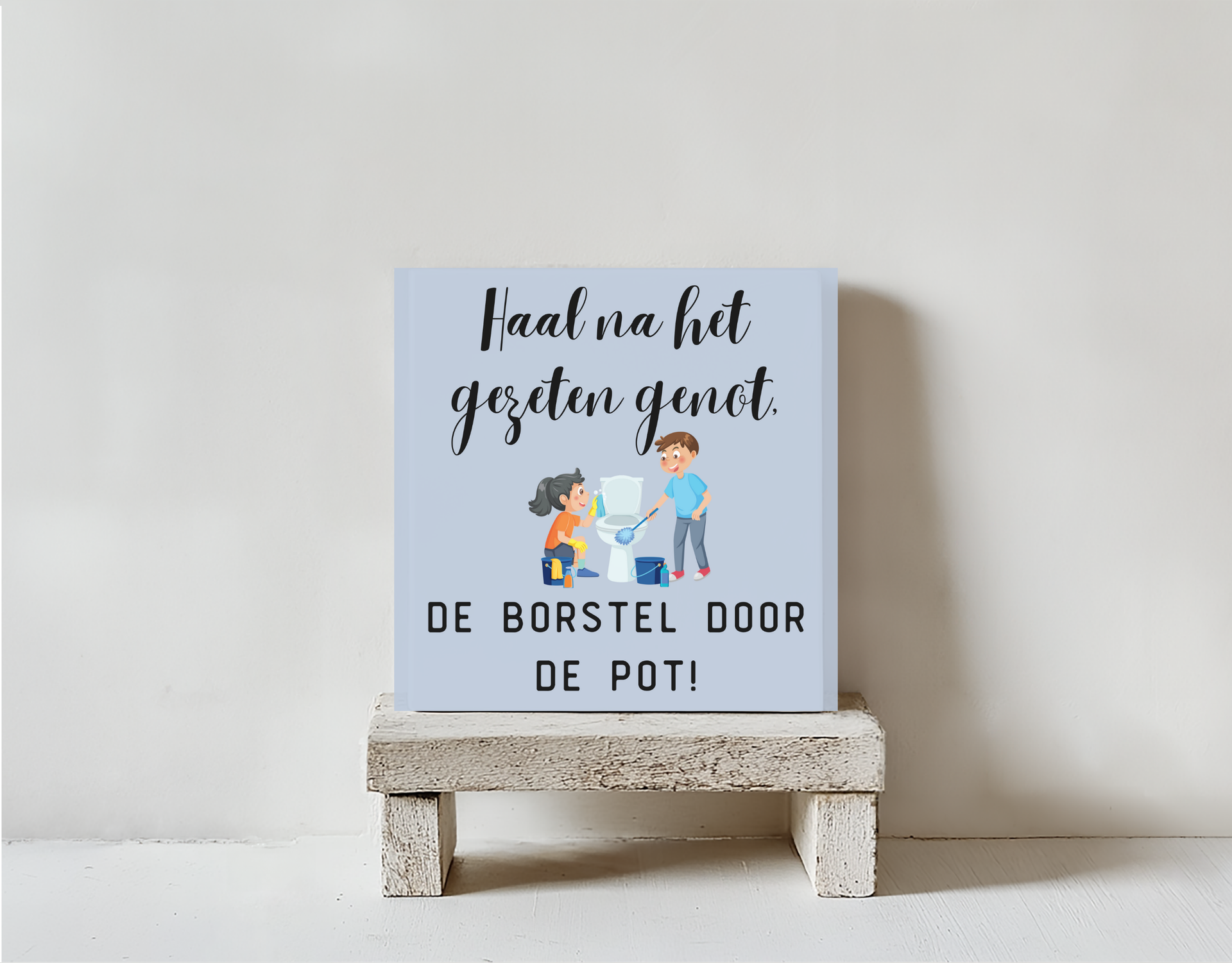 Tegeltje gezeten gemak steen