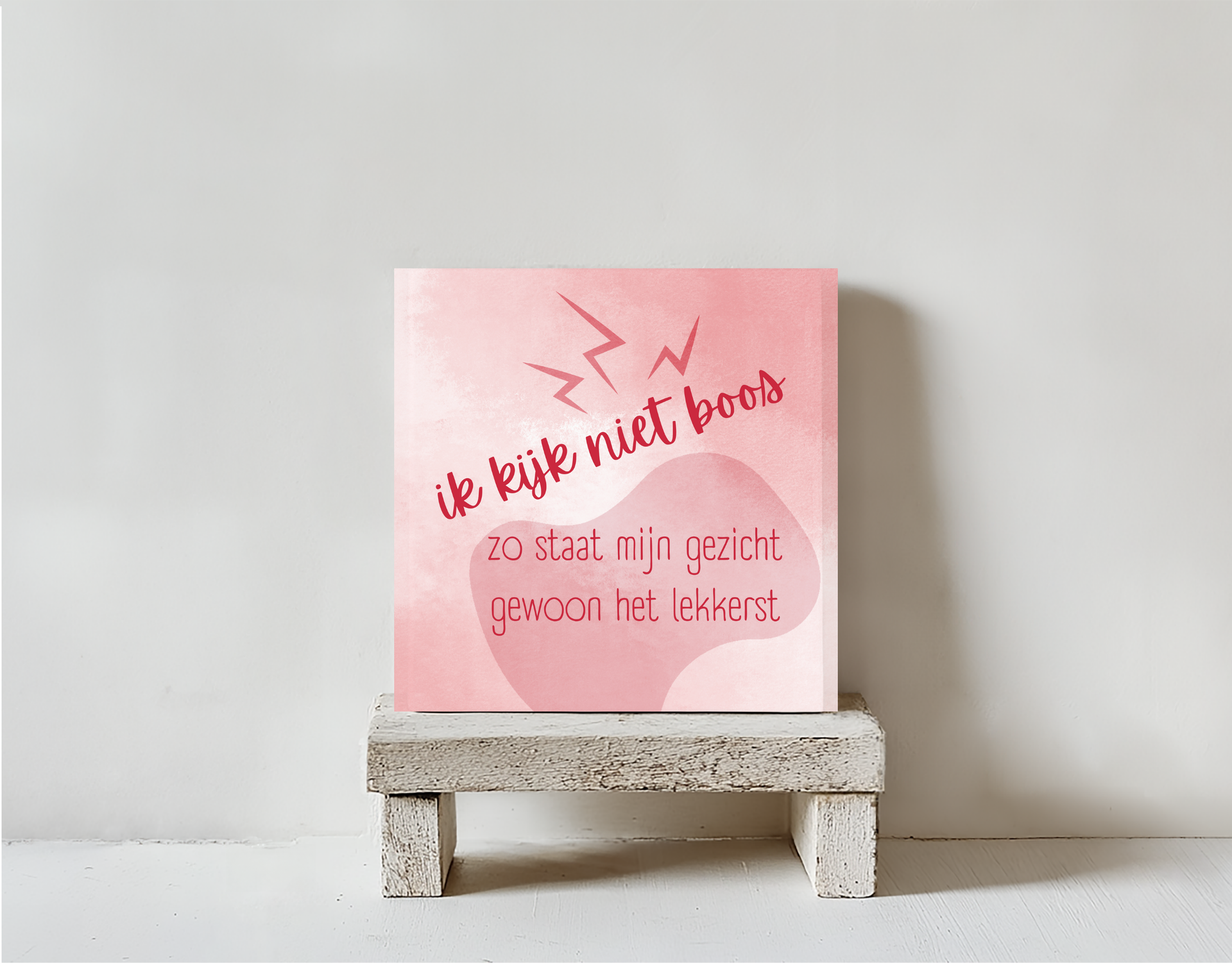 Tegeltje boos steen