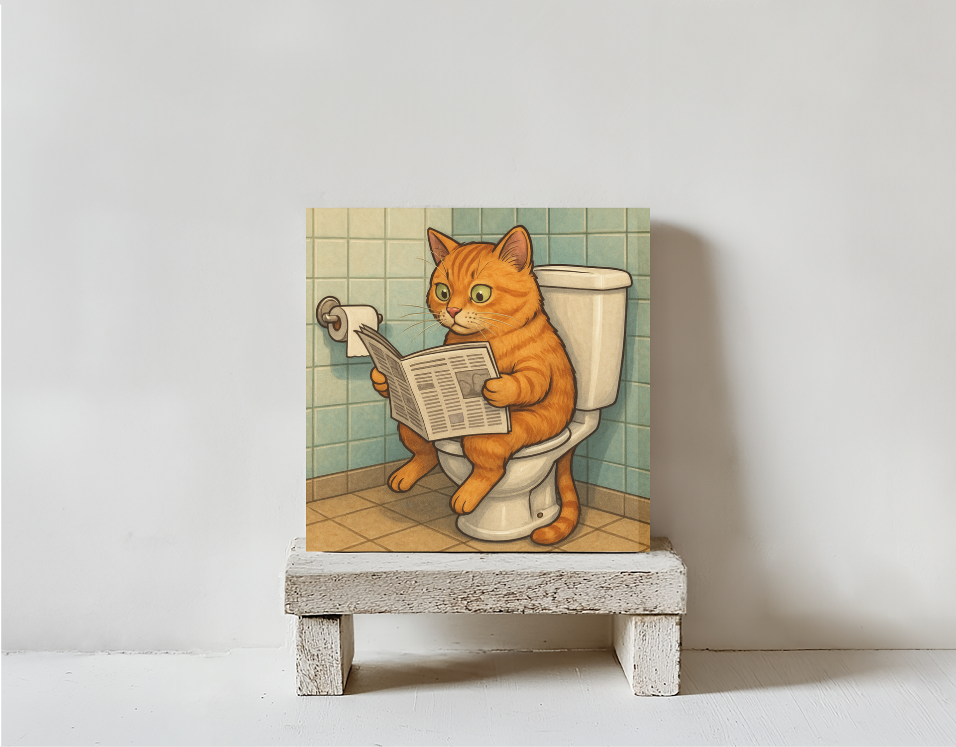 Tegeltje kat steen