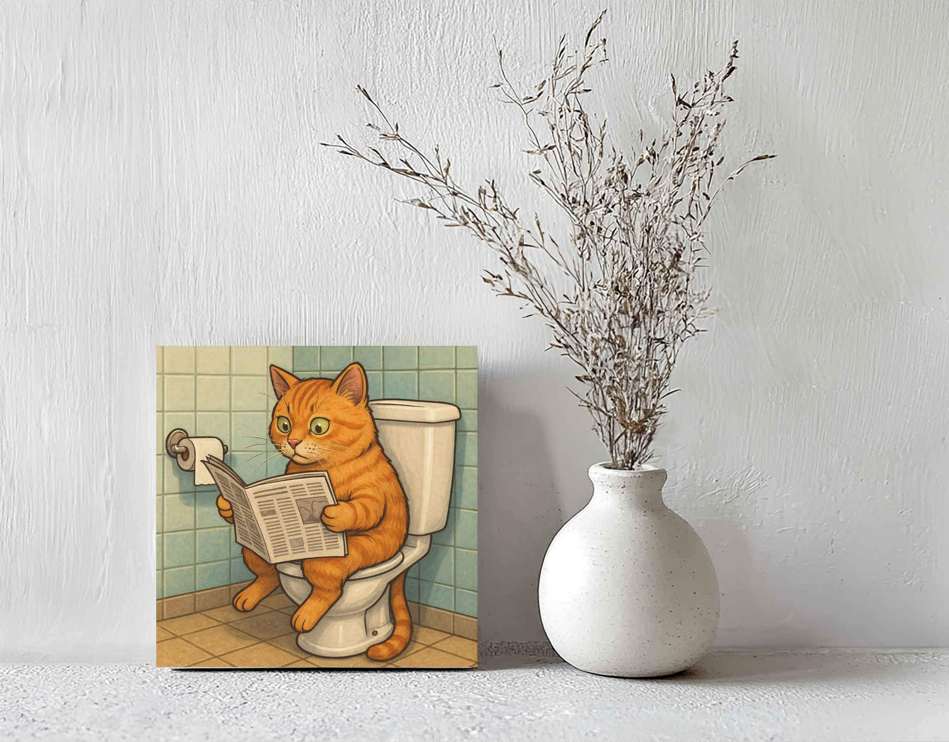 Tegeltje kat steen