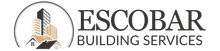 Logo for Escobar Building Services, featuring a circular graphic with buildings and text
