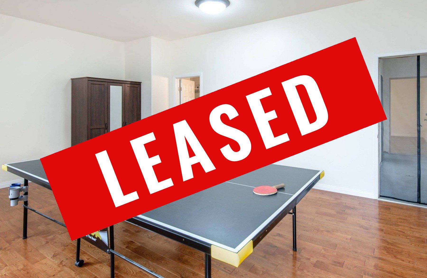 room with ping pong table
