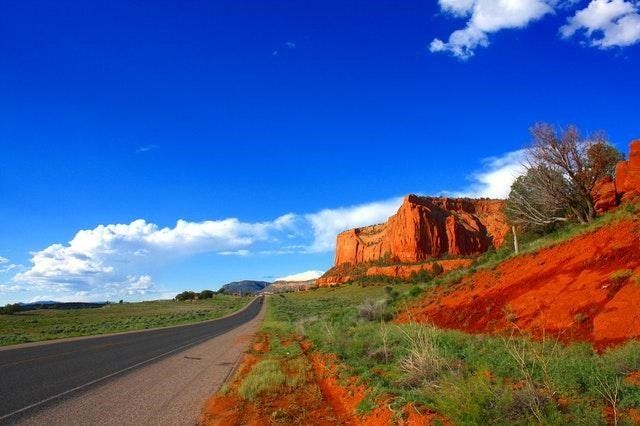 Beautiful View Of A Road And Mountain