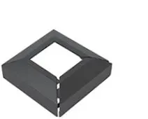 Gray geometric 3D frame with a diamond-shaped cutout on a white background