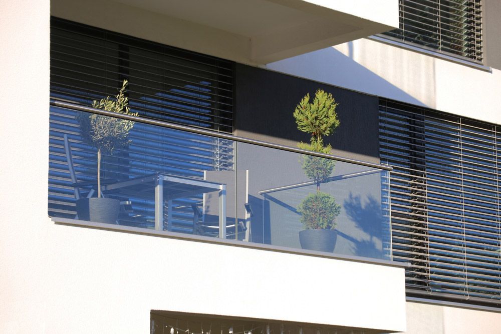 Outdoor Blinds of a Modern House — Window Furnishing Services in Tweed Heads, NSW