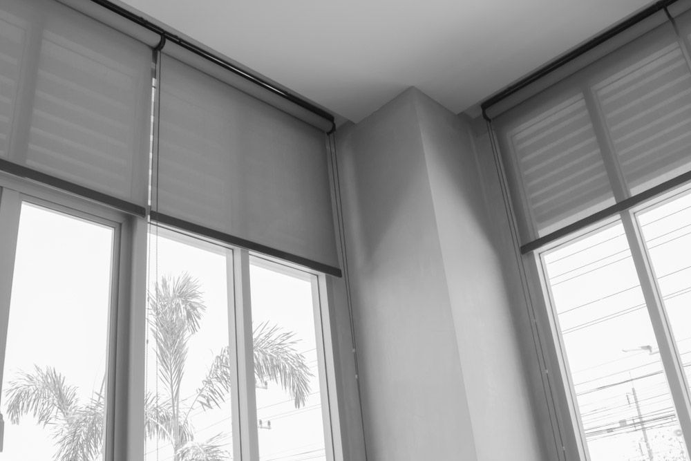 Rolled Up Blinds in Windows — Window Furnishing Services in Tallebudgera, NSW