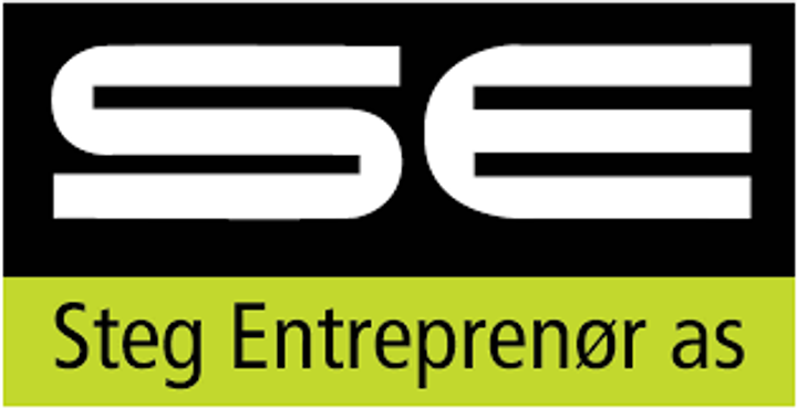 En logo for et selskap som heter steg entreprenor as