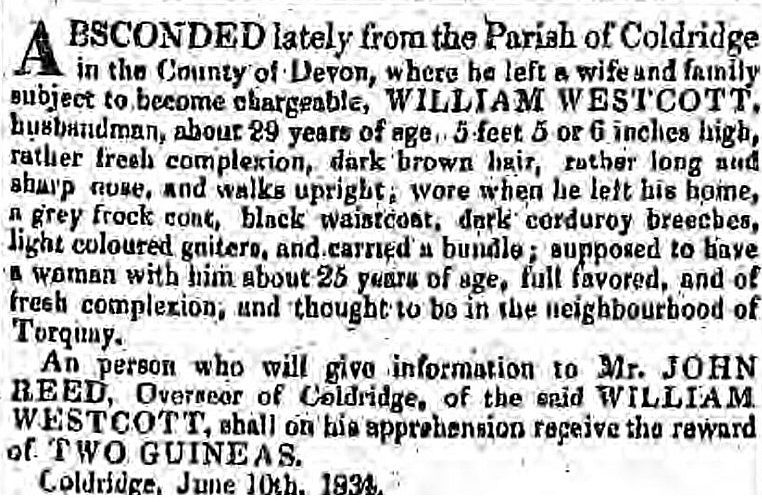 Exeter Flying Post 12 June 1834