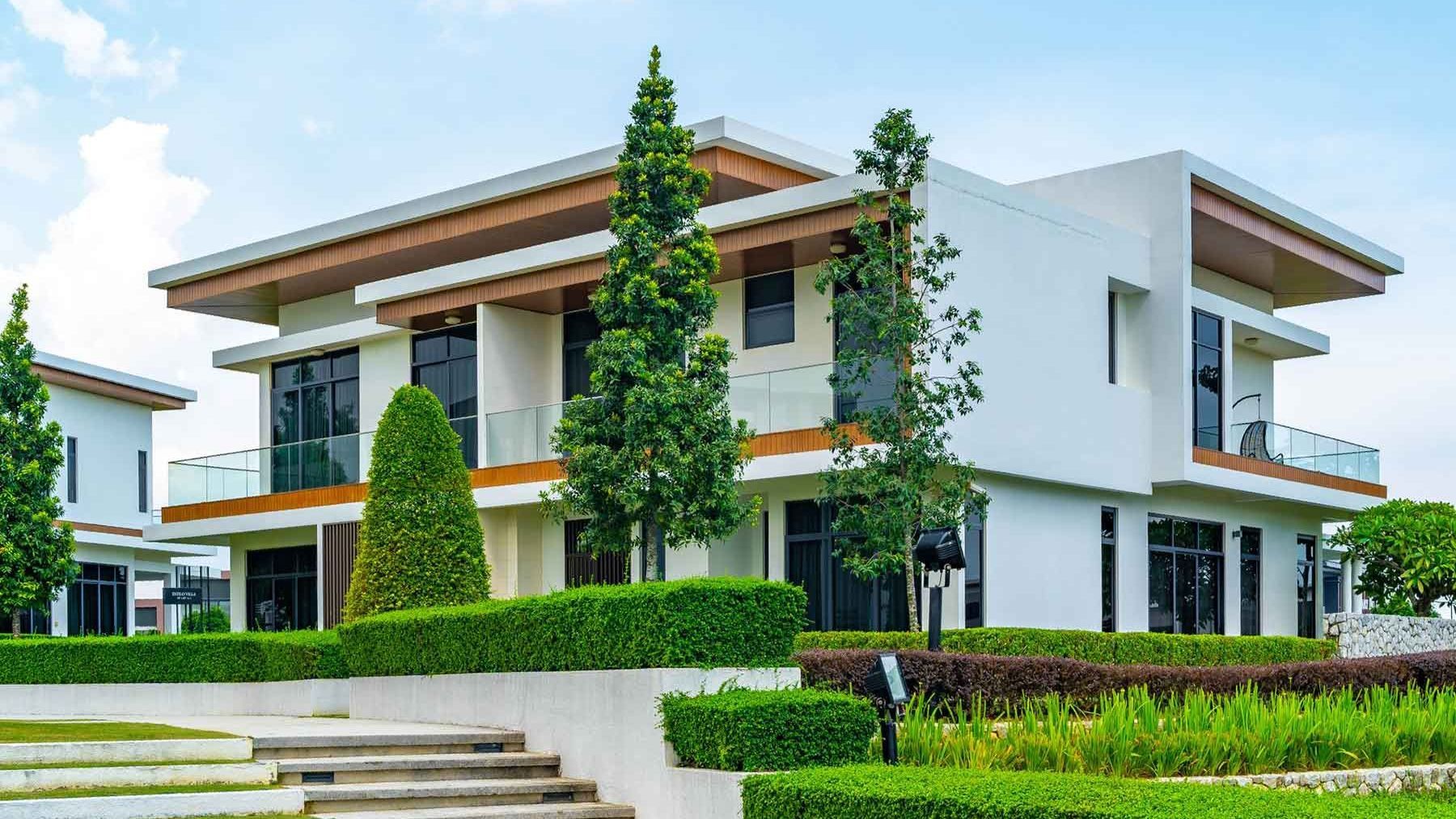 White large house