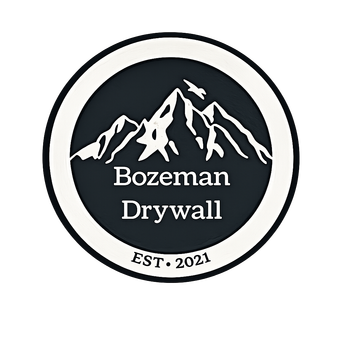 Ray’s Construction logo with mountain graphic in a white circle on dark background, EST. 2024