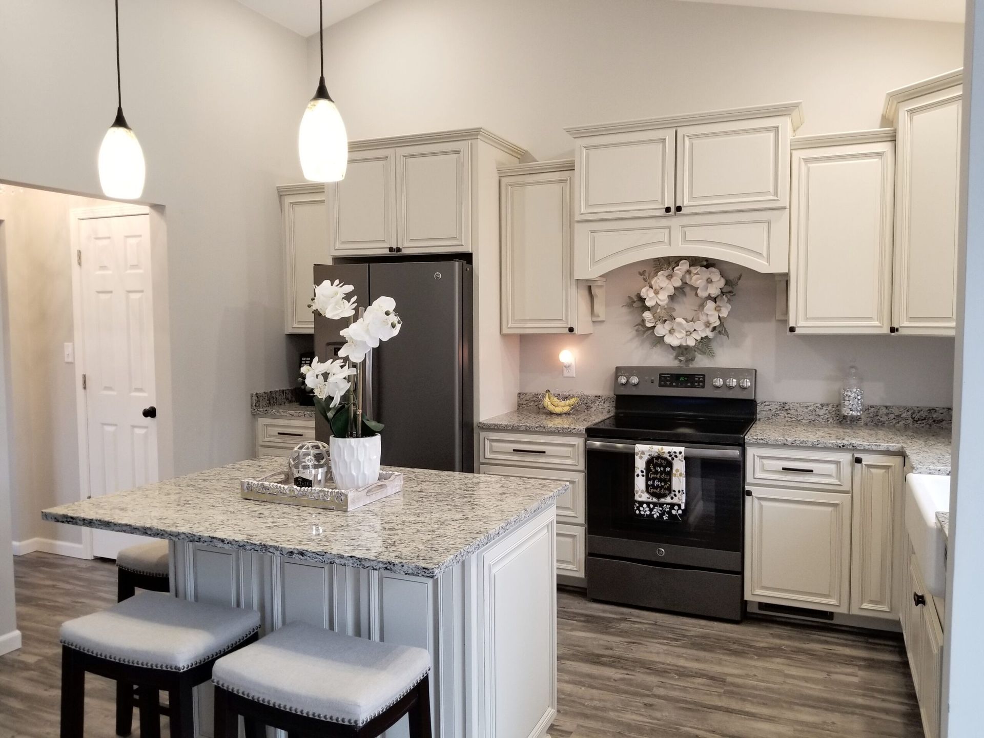 Kitchen Modern Cabinet Island Table Hutchison Brothers Cabinetry Russellville AR