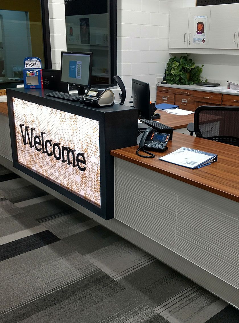 Reception Desk Custom Hutchison Brothers Custom Fabrications Russellville Ar Arkansas