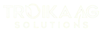 White &ldquo;TROIKA AG SOLUTIONS&rdquo; logo on a light background