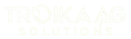 White “TROIKA AG SOLUTIONS” logo on a light background