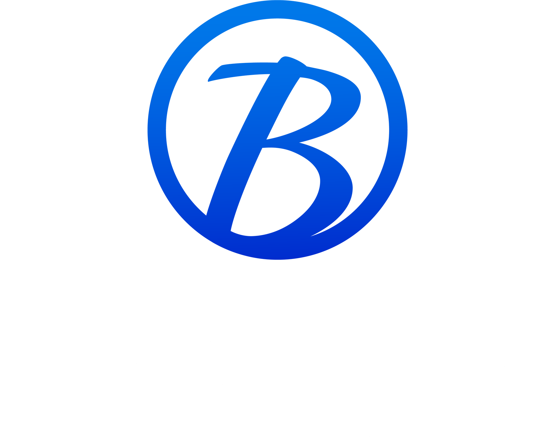 Blue stylized letter &ldquo;B&rdquo; inside a blue circle on a white background