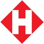 the letter h is in a red square on a white background