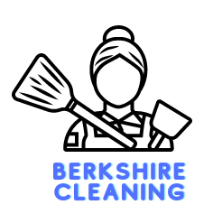 A cleaner using a floor cleaning machine to wipe the floor during a commercial cleaning  job