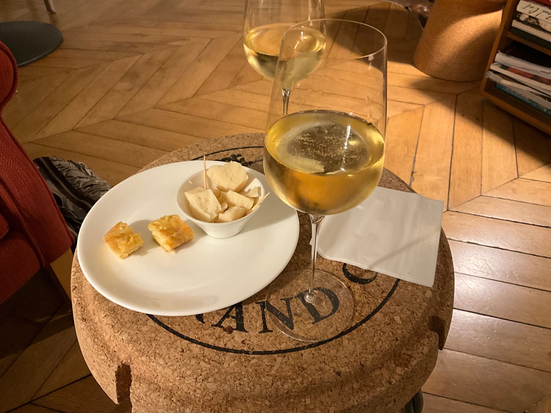 Champagne Bouquin-Dupont aus Avize Im Restaurant Les Avisés, natürlich in Avize