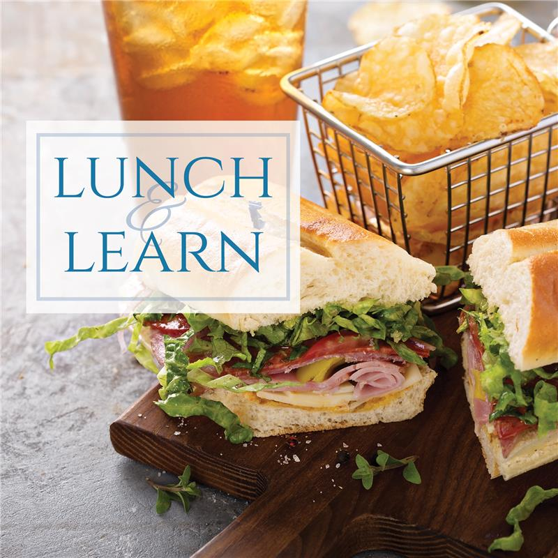 an advertisement for lunch and learn on friday may 12th