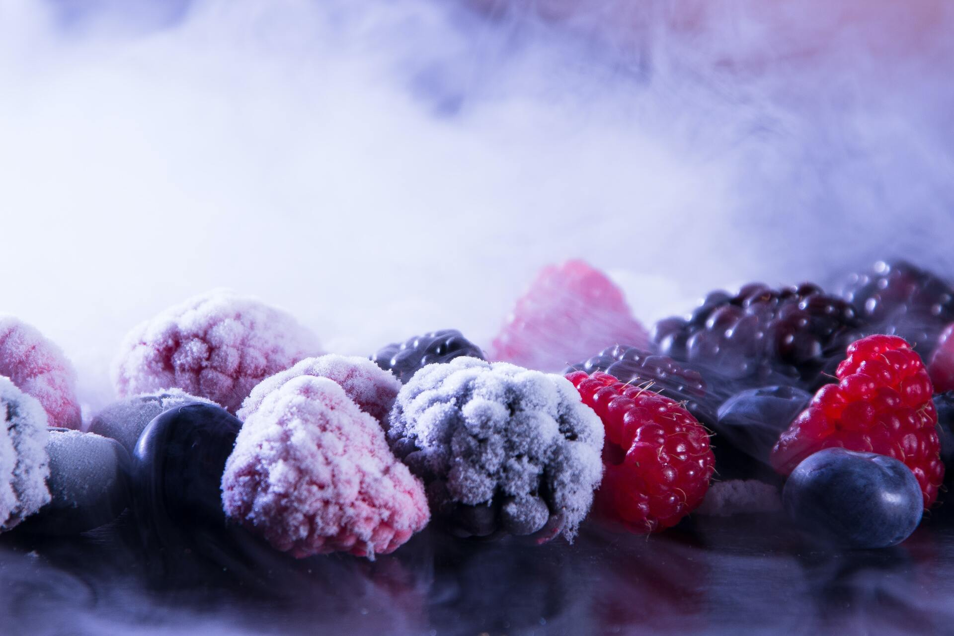 frutas y vegetales congeladas