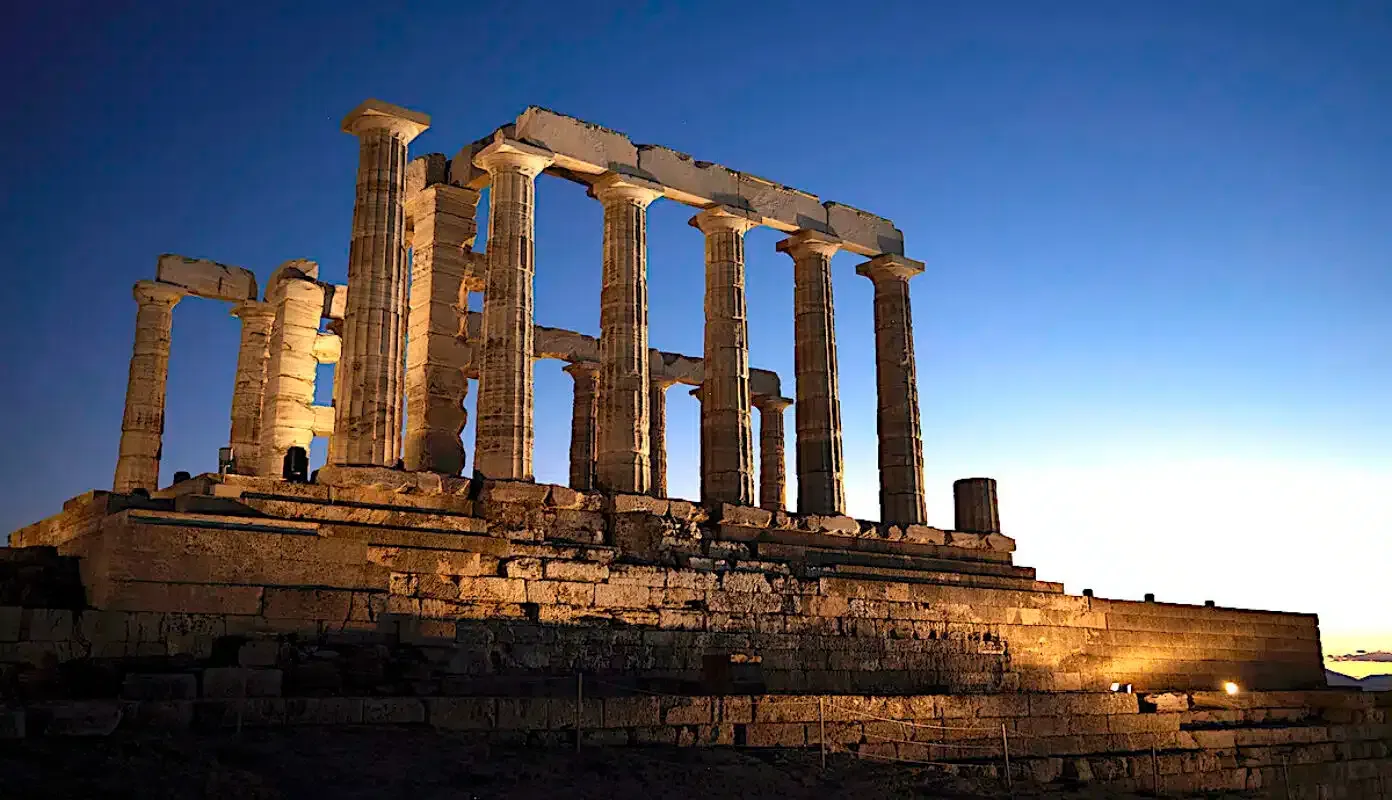 Temple of Poseidon Lighting: A Night of Light & Culture at Sounio