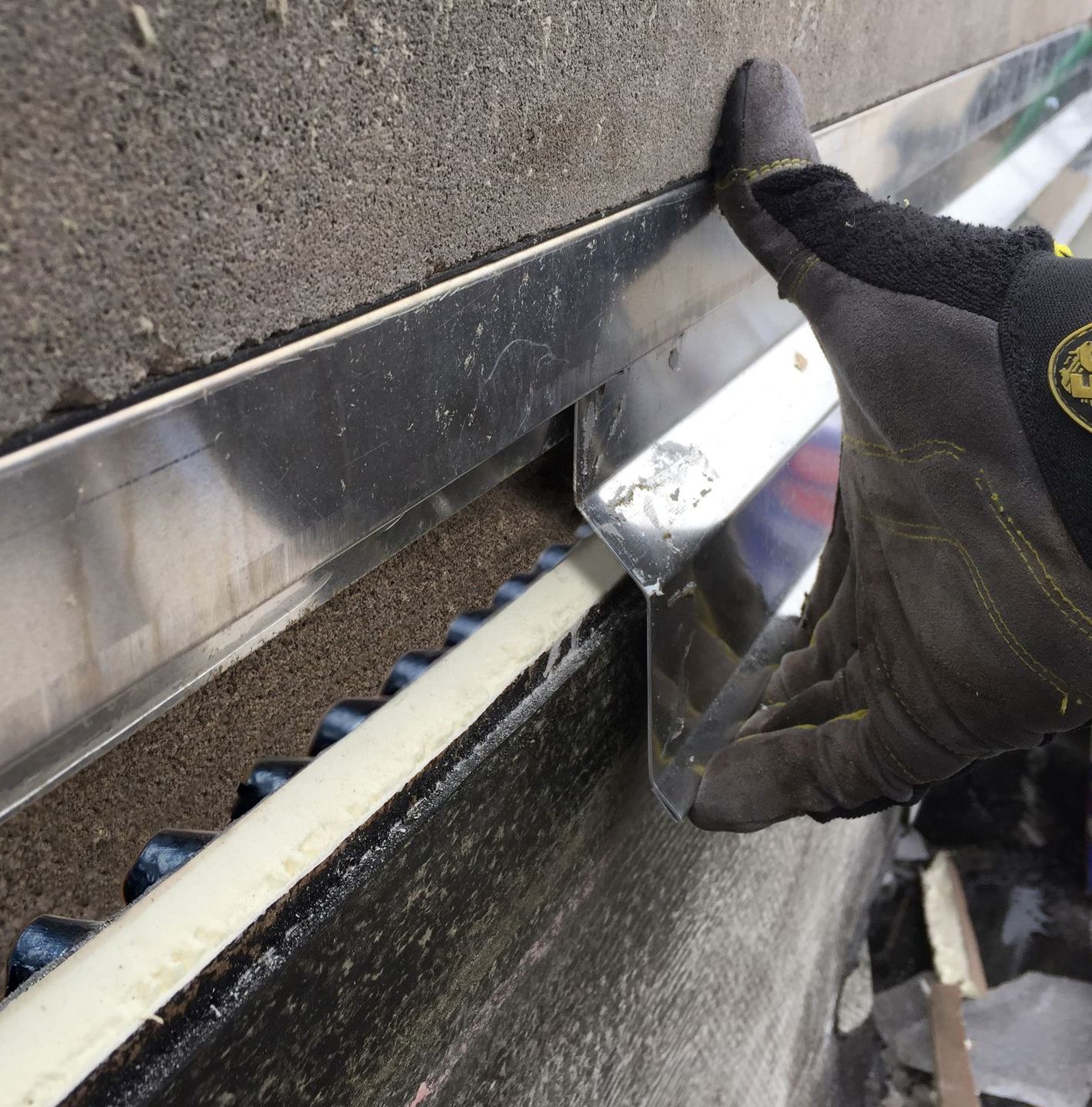 Close Up Counter Flashing installed above WickRight Roof Vent