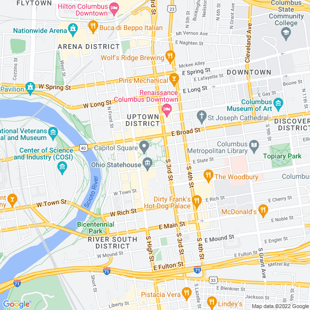 Map of business location