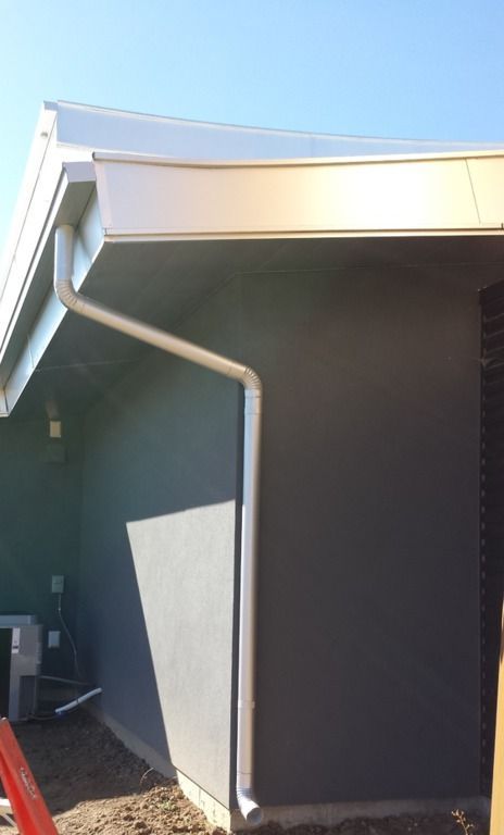 6 Inch Seamless Box Gutter with 4 Inch Round Downspout Erie Colorado