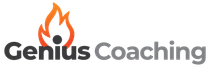 Logo of Genius Coaching: flame icon above the words