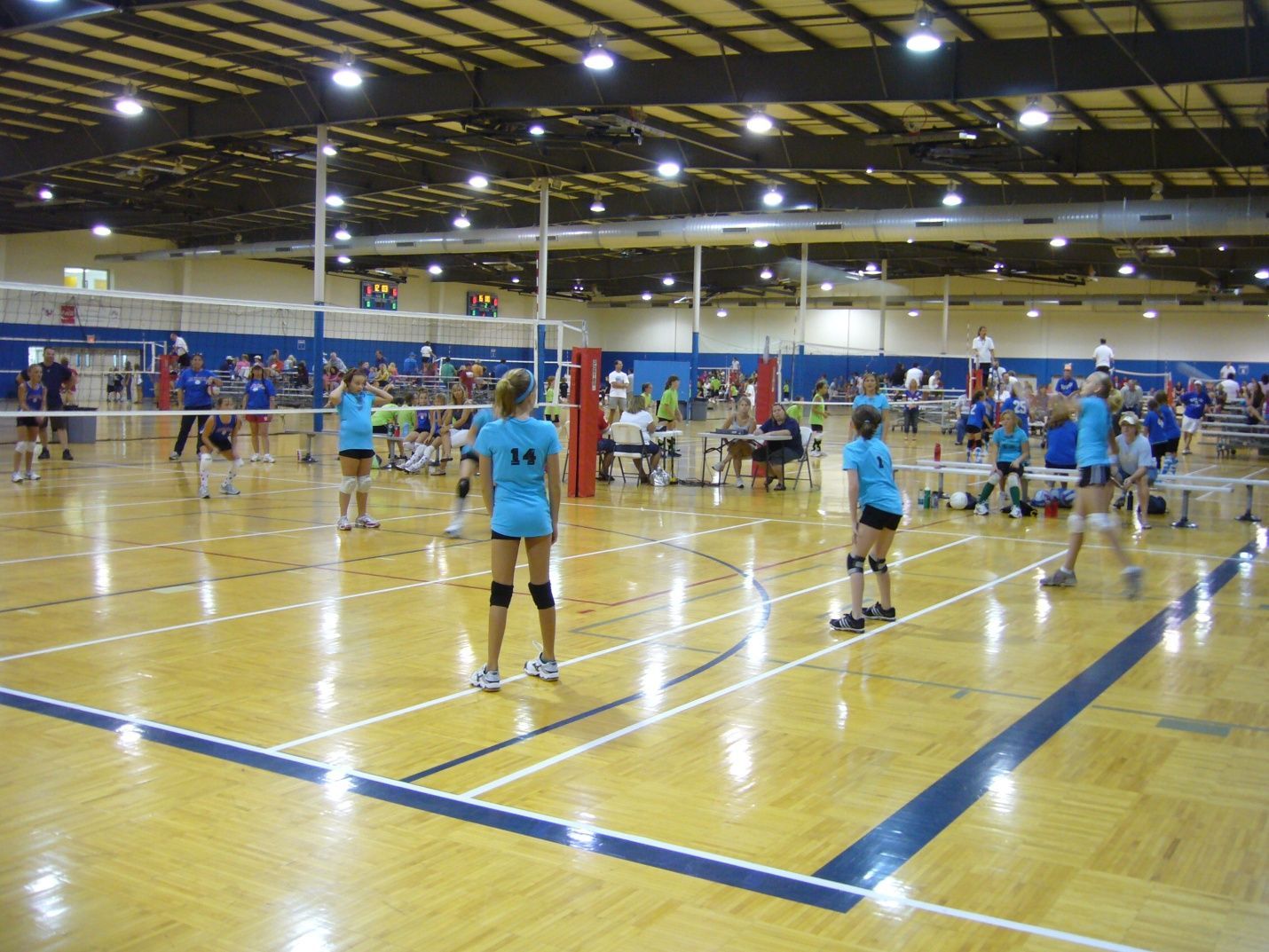 Kids playing Volleyball