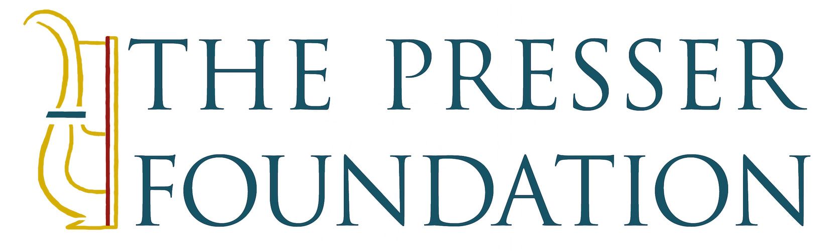 A logo for the presser foundation is shown on a white background