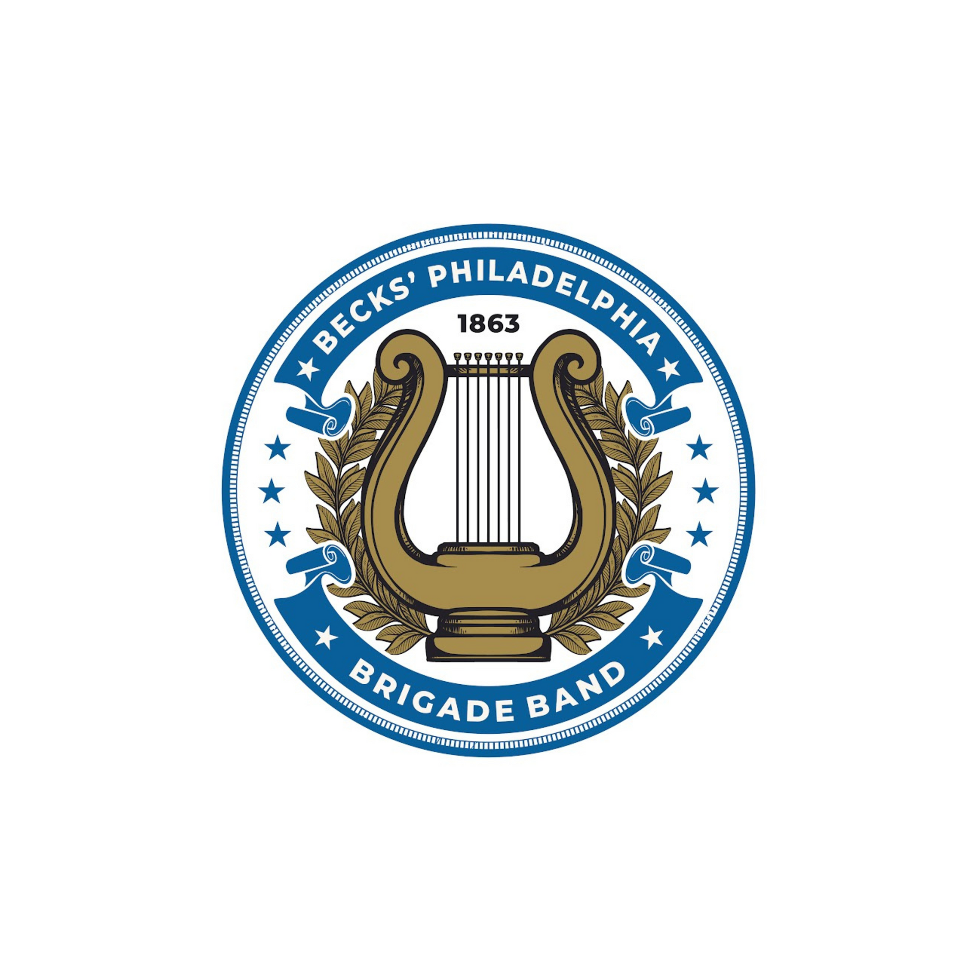 The logo for the becks philadelphia brigade band