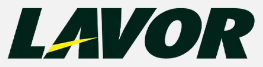 Logo LAVOR in lettere corsive verde scuro con una striscia gialla al centro.