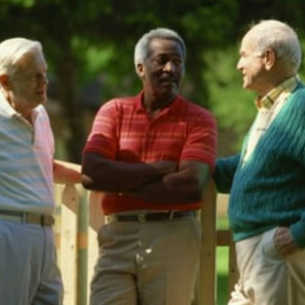 men talking