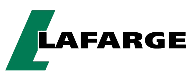 Un logo Lafarge vert et noir sur fond blanc